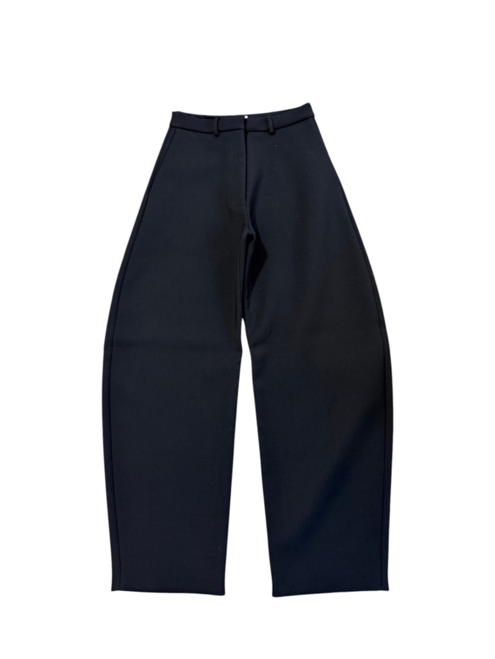 Alaïa Wool Gabardine Round Pants in Black Size FR 42